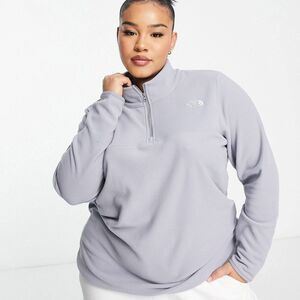 The North Face Glacier Pastel Lavender Purple Quarter Zip Fleece Pullover Size M